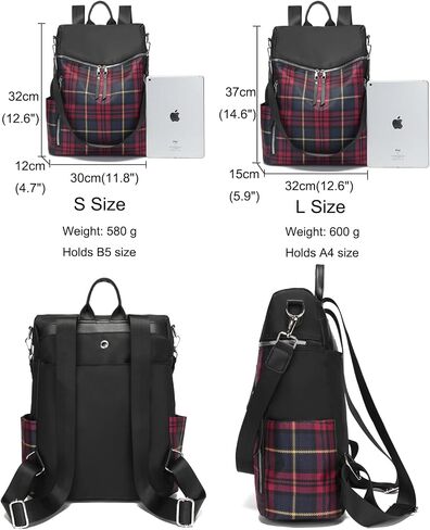 zhongningyifeng Women Backpack Purse Waterproof Rucksack Lightweight Fashion Casual Travel Ladies Shoulder Bag Daypack (red, Large) in Saudi Arabia
