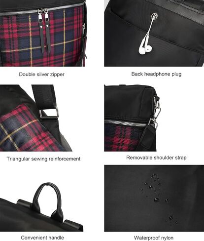 zhongningyifeng Women Backpack Purse Waterproof Rucksack Lightweight Fashion Casual Travel Ladies Shoulder Bag Daypack (red, Large) in Saudi Arabia
