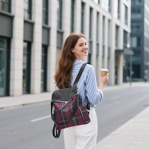 zhongningyifeng Women Backpack Purse Waterproof Rucksack Lightweight Fashion Casual Travel Ladies Shoulder Bag Daypack (red, Large) in Saudi Arabia