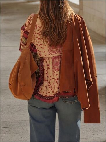 Verdusa Women's Boho Tribal Peasant Blouses Vintage Tie Neck Loose Peplum Dressy Tops Vacation Shirts in Kuwait