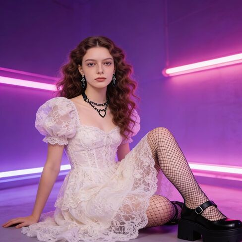 Black Chain Leash with Heart Collar, Gothic Rave Body Chain Necklace for Halloween Sexy Cosplay (11-15 inches) in Saudi Arabia