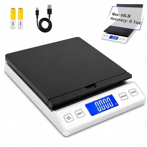Smart Weigh Digital Shipping Postal Scale Commercial Weight Scale for Shipping Packages Small Business 440lbs Capacity Accurate Postage Scale for Packages Mailing Weight Scale USB Rechargeable in Kuwait