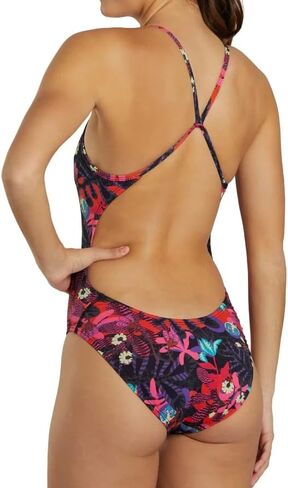 Nike Women's Hydrastrong Multi Print Cutout One Piece Swim Suit, Hyper Pink 32 in Kuwait