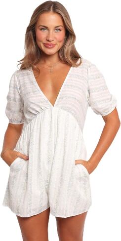 Petal & Pup Women's Aisley-romper-white in Kuwait