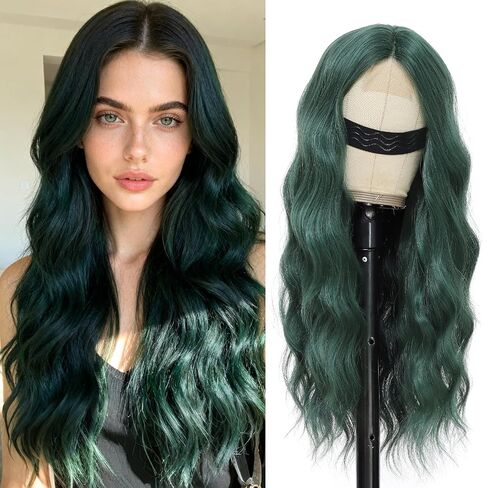 Beelu Yellow Wig 26 Inch Neno Yellow Wigs for Women Long Curly Wavy Wig Lace Hairline Middle Part Synthetic Colorful Wigs for Halloween Costume Cosplay Party in Saudi Arabia