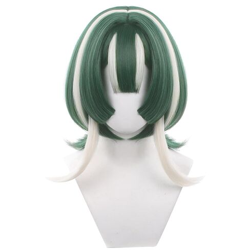 Guita Cosplay Wig Short Dark Green Wig with Bangs Gradient for Men Women's Parties and Halloween in Saudi Arabia