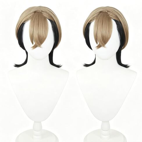 Guita Cosplay Wig Short Dark Green Wig with Bangs Gradient for Men Women's Parties and Halloween in Saudi Arabia