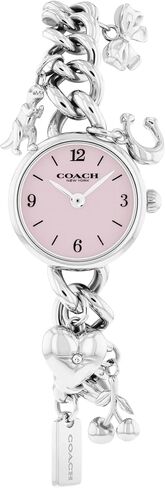 ساعة كوارتز نسائية من COACH Iris - سوار مع دلايات مميزة، مينا مطلية بالورنيش - ساعة كلاسيكية ومتعددة الاستخدامات - هدية لها 22.5 ملم in Kuwait