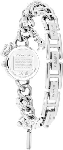 ساعة كوارتز نسائية من COACH Iris - سوار مع دلايات مميزة، مينا مطلية بالورنيش - ساعة كلاسيكية ومتعددة الاستخدامات - هدية لها 22.5 ملم in Kuwait