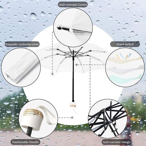 12 Pcs Wedding Umbrella for Guests, Foldable Bridal White Umbrellas Bulk in Saudi Arabia