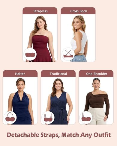 HACI Strapless Bras for Large Bust Full Coverage Plus Size Contour Cup Anti-Slip Support in Kuwait