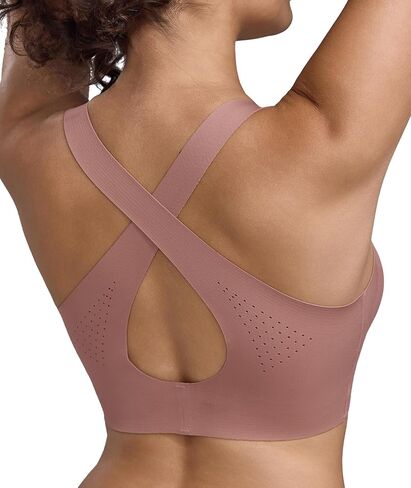 Cross Back Bras for Women No Underwire Seamless Wireless Full Coverage Pullover T-Shirt Bra with Removable Pad in Saudi Arabia