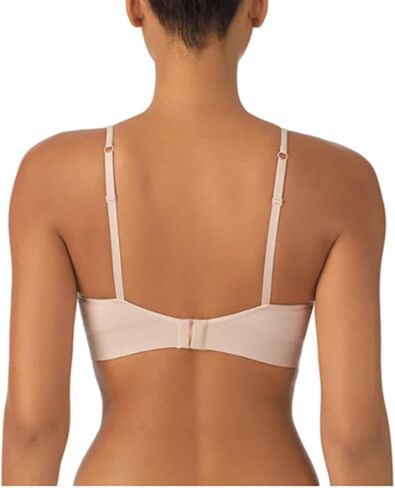 DKNY Women's Seamless Bra with Adjustable Straps, Soft Stretch Fabric, 2-Pack, Black/Ivory, Medium in Saudi Arabia