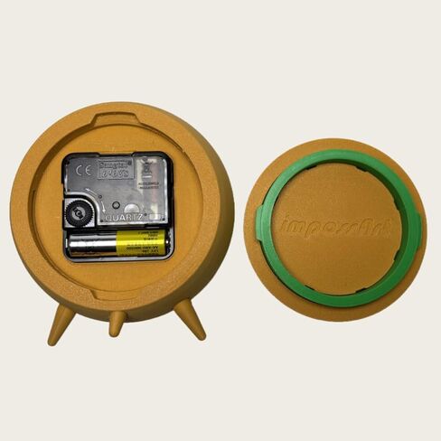 Small Analog Alarm Clock For Table Desk Shelf Bookshelf Nightstand Living Guest Room Decor Aesthetic Modern Vintage Boho Cottagecore Art Deco Cubicle Accessories Anthropologie Home (Ochre Yellow) in Kuwait