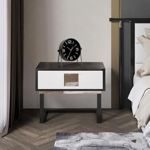 Vintage Metal Desk Clock for Bedroom, with Adjustable Angle Small Ticking, Battery Operated Mantel Bedside Clock, Decorative Table, Old Fashioned Style, Adult Kid Gift, Black in Saudi Arabia