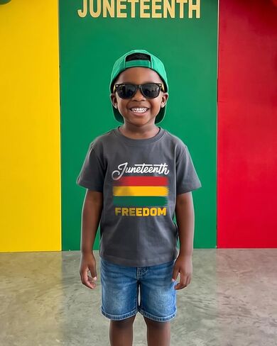 Kids Juneteenth T-Shirt Boys Girls Tee 1865 June 19th Black History Shirts Short Sleeve Cotton 2-8T in Saudi Arabia