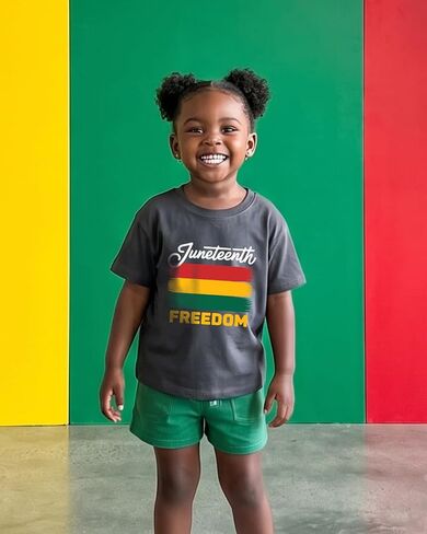 Kids Juneteenth T-Shirt Boys Girls Tee 1865 June 19th Black History Shirts Short Sleeve Cotton 2-8T in Saudi Arabia
