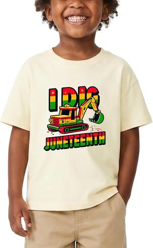 Kids Juneteenth T-Shirt Boys Girls Tee 1865 June 19th Black History Shirts Short Sleeve Cotton 2-8T in Saudi Arabia