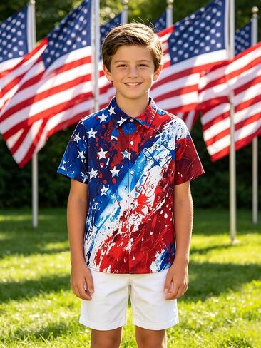 Kids4ever 2 Pack Boys Hawaiian Shirts Kids Vibrant Tropical Button Up Shirt for Summer Vacation School Theme Days 8-14 Years in Kuwait
