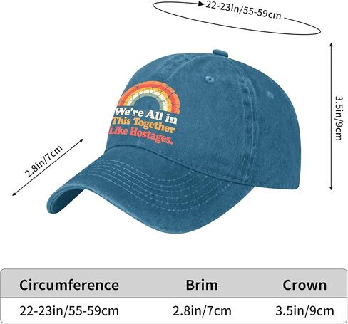 We're All in This Togethers Like Hostages Hat for Womens Funny Washed in Kuwait