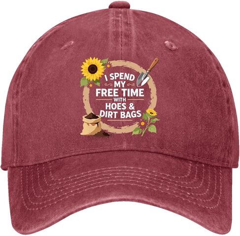 I Spend My Free-Time with Hoes and Dirt-Bags Hats for Mens Fashion Washed in Kuwait