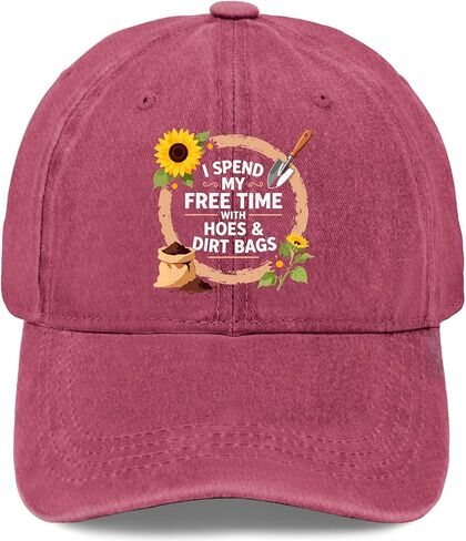I Spend My Free-Time with Hoes and Dirt-Bags Hats for Mens Fashion Washed in Kuwait