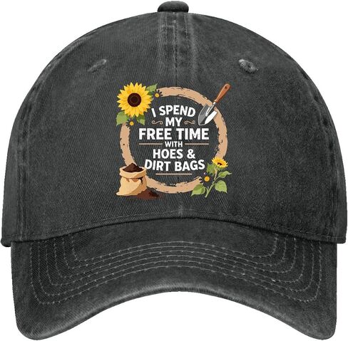 I Spend My Free-Time with Hoes and Dirt-Bags Hats for Mens Fashion Washed in Kuwait