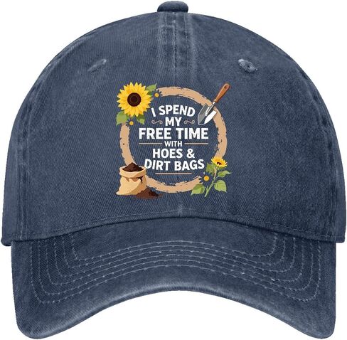I Spend My Free-Time with Hoes and Dirt-Bags Hats for Mens Fashion Washed in Kuwait