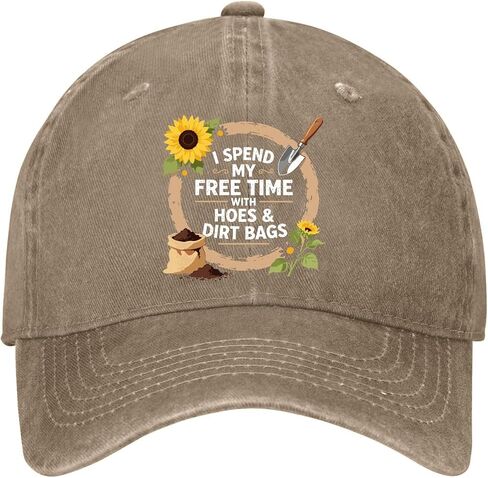 I Spend My Free-Time with Hoes and Dirt-Bags Hats for Mens Fashion Washed in Kuwait