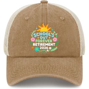 Schools Out Forevers Retirements 2026 Hats for Mens Low Profile Washed in Kuwait