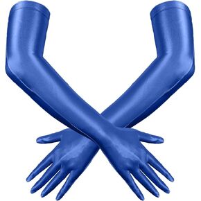 FEOYA Women Shiny Long Gloves Metallic Elbow Length Gloves for Party Cosplay Halloween Opera in Kuwait
