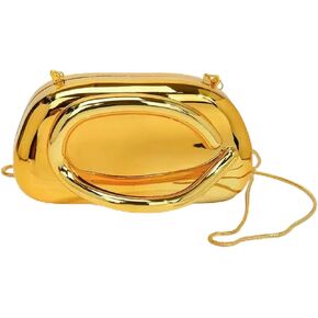 Acrylic Clutch Purse for Women Metal Handle Evening Bags Trendy Crossbody Bag for Wedding Party,Champagne in Saudi Arabia