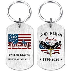 United States 250th Anniversary Keychain Gifts, 1776-2026 250 Years of Freedom Anniversary Merchandise, 4th of July Decorations in Saudi Arabia