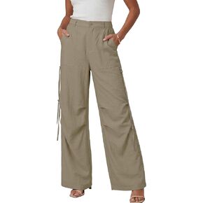 Lyocell Wide Leg Pants for Women 2026 Flowy Palazzo Pleated Trousers with Pockets for Casual Beach Wear in Kuwait