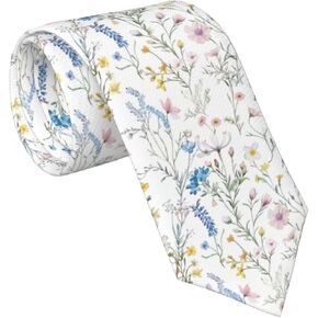 Mens Necktie Skinny Tie Cotton Floral Necktie Business And Wedding Ties For Men in Saudi Arabia