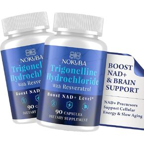 NMNH Strengthen Alternative with Trigonelline HCL 500mg & Resveratrol 100mg | NAD Supplement for Women & Men | Plant Extraction NAD+ Precursors for Energy Boost & Healthy Aging | 180 Capsules in Saudi Arabia