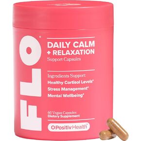 FLO Daily Calm & Relaxation – Daily Support for Healthy Cortisol Levels & Stress Management – With Clinically-Studied Doses of Sensoril® Ashwagandha, L-Theanine & St. John’s Wort – 30 Servings in Saudi Arabia