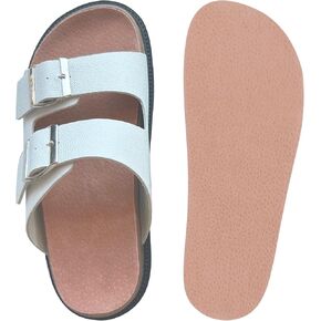 Pigskin Leather Insoles for Men and Women's Clogs，Anti-Slip Comfort Inserts for Cork Footbed Sandals, Ultra-Thin Adhesive Odor-Control Barefoot Shoe Liners for Slide Sandals in Saudi Arabia