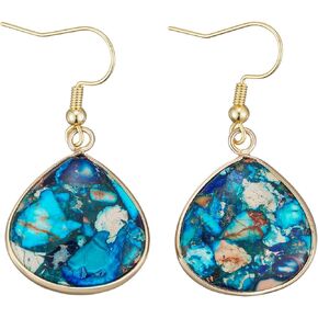 Plumiss Boho Women Natural Stone Earrings Unique Healing Gemstone Energy Hypoallergenic Lightweight Dangle Drop Earrings Multiple Styles Earrings Jewelry for Birthday Party Gift in Saudi Arabia