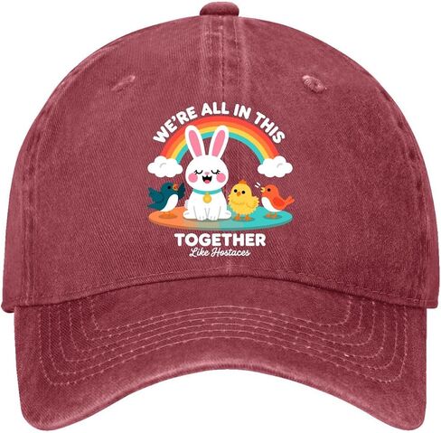 We're All in This Togethers Like Hostages Hat for Mens Soft Washed Distressed in Kuwait