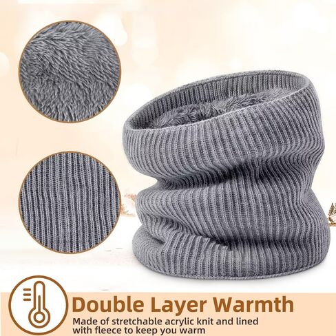 Fleece Neck Gaiter - Windproof Face Scarf for Men & Women, Winter Ski Protection in Kuwait