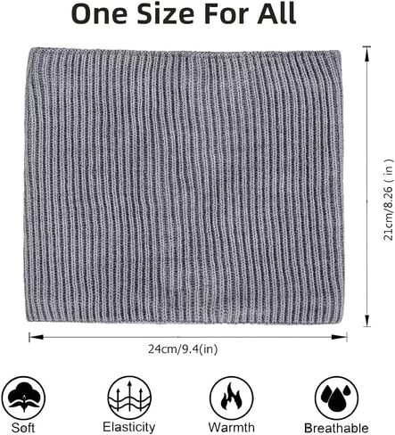 Fleece Neck Gaiter - Windproof Face Scarf for Men & Women, Winter Ski Protection in Kuwait