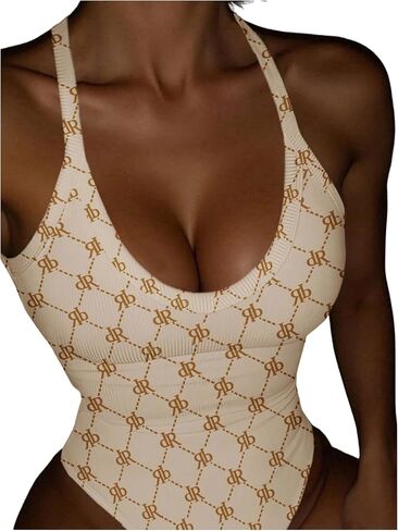 ملابس داخلية نسائية من SweatyRocks بدون أكمام Y2k، ملابس رقص برسومات مطبوعة عليها حروف، قطع علوية منخفضة القطع in Kuwait