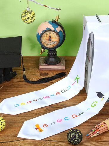 Kindergarten Graduation Stole Unisex Preschool Kids Graduate Classroom Graduation Stole Class of 2026 Sash Gift(White) in Saudi Arabia