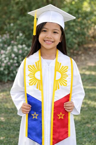 Philippines School Graduation Sash With Sun and Stars (Philippine Flag, Child) in Saudi Arabia