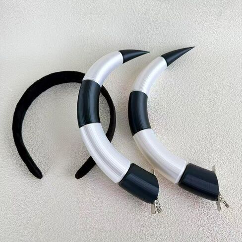 Blitzo Cosplay Horns Hairclip Anime Blitzo Headband Detachable Headwear Prop Costume (01) in Saudi Arabia