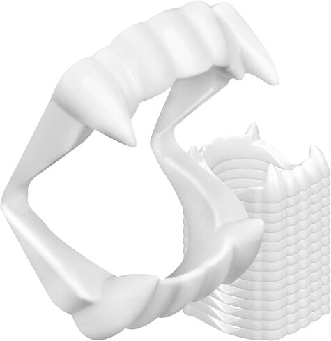 Seifar 50 Packs Plastic Vampire Teeth Fake Fangs Halloween Costume Props for Cosplay Party, Goodie Bag Filler, Trick or Treat Accessories in Saudi Arabia