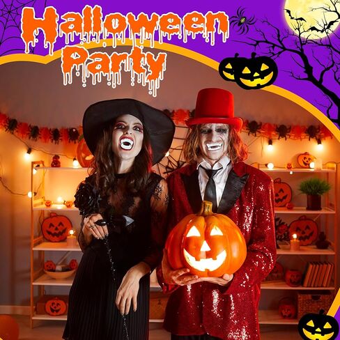 Seifar 50 Packs Plastic Vampire Teeth Fake Fangs Halloween Costume Props for Cosplay Party, Goodie Bag Filler, Trick or Treat Accessories in Saudi Arabia