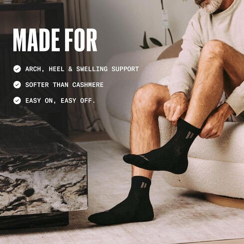 HOLLOW Alpaca Ankle Compression Socks for Women & Men, 15-20 mmHg – Circulation Support, Moisture Wicking, Extra Large, Grey in Saudi Arabia