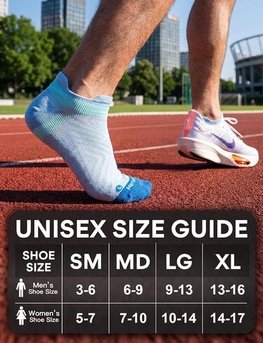 Juclise Lightweight Merino Wool Running & Hiking Socks for Women, Thin Compression Cooling Moisture Wicking Anti-Blister(Wash | Eclipse*2, M) in Saudi Arabia